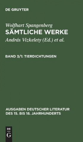 Książka Samtliche Werke, Band 3/1, Tierdichtungen András Vizkelety