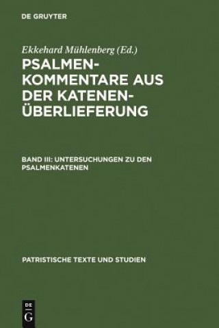 Livre Untersuchungen zu den Psalmenkatenen Ekkehard Mühlenberg