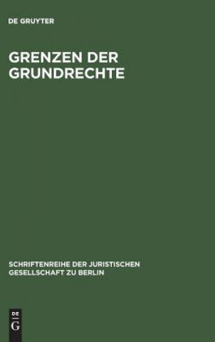 Kniha Grenzen der Grundrechte De Gruyter