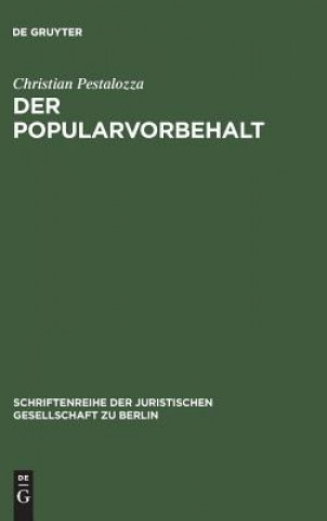 Book Der Popularvorbehalt Christian Pestalozza