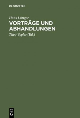 Buch Vortrage und Abhandlungen Hans Luttger