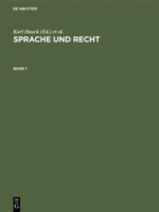 Könyv Sprache und Recht, 2 Teile Karl Hauck