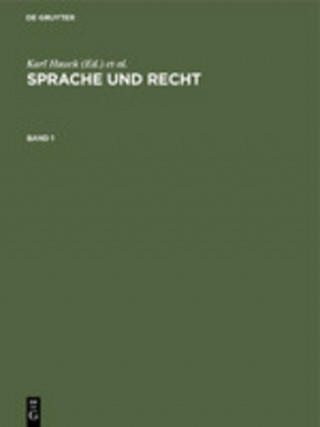 Kniha Sprache und Recht, 2 Teile Karl Hauck