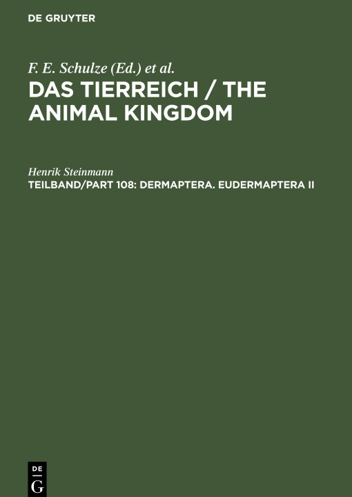 Könyv Dermaptera. Eudermaptera II Henrik Steinmann