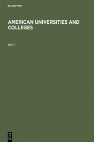 Libro American Universities and Colleges De Gruyter