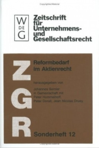 Book Reformbedarf im Aktienrecht Johannes Semler