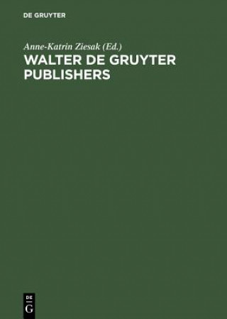 Knjiga Walter de Gruyter Publishers Anne-Katrin Ziesak