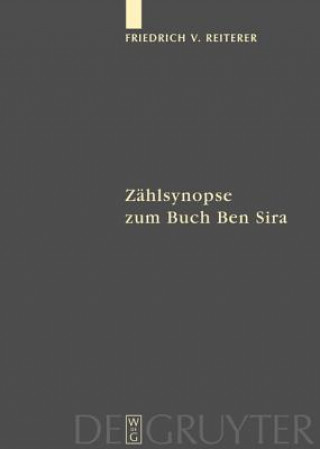 Könyv Zahlsynopse zum Buch Ben Sira Friedrich V. Reiterer