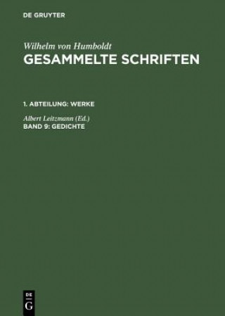 Kniha Gesammelte Schriften, Band 9, Gedichte Albert Leitzmann