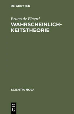 Kniha Wahrscheinlichkeitstheorie Bruno De Finetti