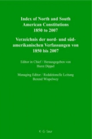 Kniha Index of North and South American Constitutions 1850 to 2007 Horst Dippel