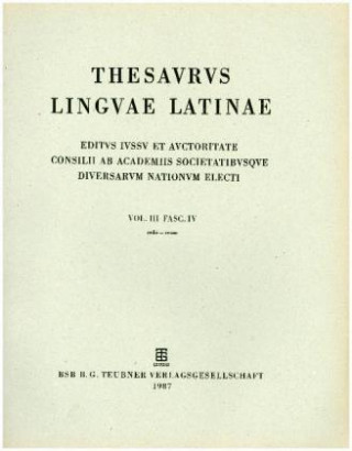 Kniha Thesaurus linguae Latinae. c - comus / cedo - cesso Internationale Thesauruskommission