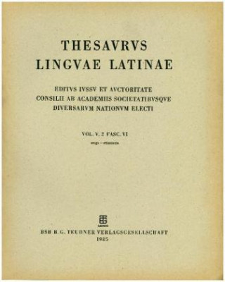 Carte Thesaurus linguae Latinae. . e - ezoani / erogo - etiamnun Internationale Thesauruskommission