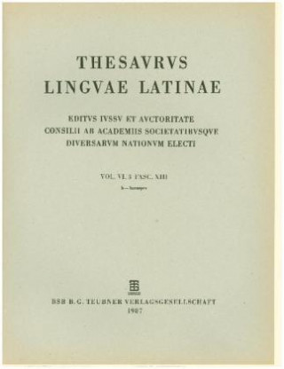 Carte Thesaurus linguae Latinae. . h - hystrix / h - haruspex Internationale Thesauruskommission