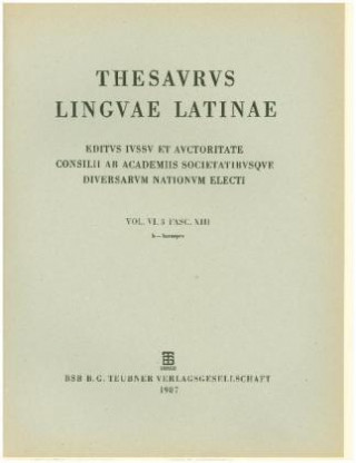 Livro Thesaurus linguae Latinae. . h - hystrix / h - haruspex Internationale Thesauruskommission