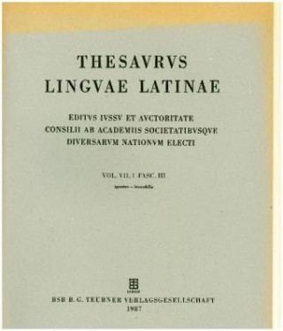 Kniha Thesaurus linguae Latinae. . i-intervulsus / ignotus - immobilis Internationale Thesauruskommission