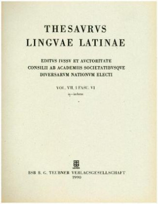 Kniha Thesaurus linguae Latinae. . i-intervulsus / in - inclutus Internationale Thesauruskommission