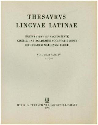 Kniha Thesaurus linguae Latinae. . intestabilis - lyxipyretos / is - iugum Internationale Thesauruskommission