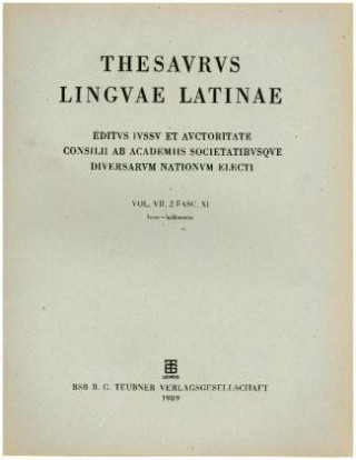 Kniha Thesaurus linguae Latinae. . intestabilis - lyxipyretos / locus - ludibundus Internationale Thesauruskommission