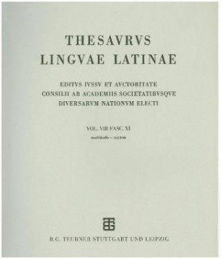 Książka Thesaurus linguae Latinae. m - myzon / multitudo - myzon Internationale Thesauruskommission