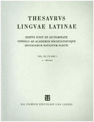 Kniha Thesaurus linguae Latinae. . o - ozynosus / o - obscenus Internationale Thesauruskommission