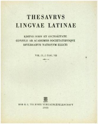 Książka Thesaurus linguae Latinae. . o - ozynosus / ordo - os Internationale Thesauruskommission