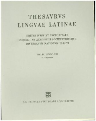 Книга Thesaurus linguae Latinae. . o - ozynosus / os - ozynosus Internationale Thesauruskommission