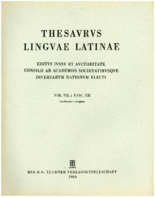 Kniha Thesaurus linguae Latinae. . i-intervulsus / inordinatus - insipiens Internationale Thesauruskommission