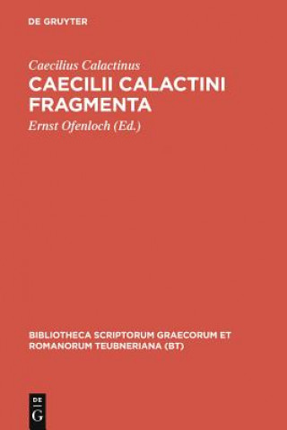 Kniha Fragmenta CB Caecilius Calactinus