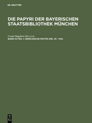 Kniha Griechische Papyri (Nr. 45 - 154) Dieter Hagedorn