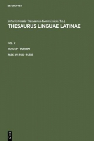 Könyv Pius - Plene Internationale Thesaurus-Kommission