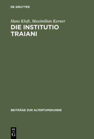 Livro Die Institutio Traiani Hans Kloft
