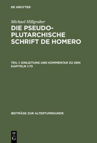 Knjiga Einleitung Und Kommentar Zu Den Kapiteln 1-73 Michael Hillgruber