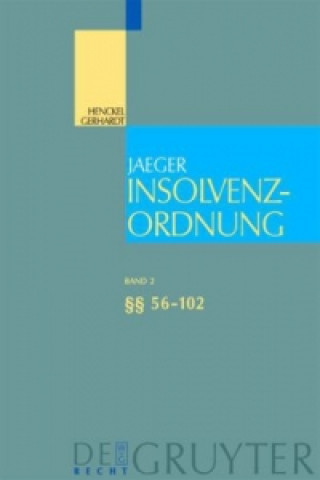 Buch Insolvenzordnung / §§ 56-102 Diederich Eckardt