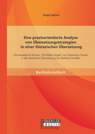 Knjiga Eine praxisorientierte Analyse von UEbersetzungsstrategien in einer literarischen UEbersetzung Sergej Sajzew