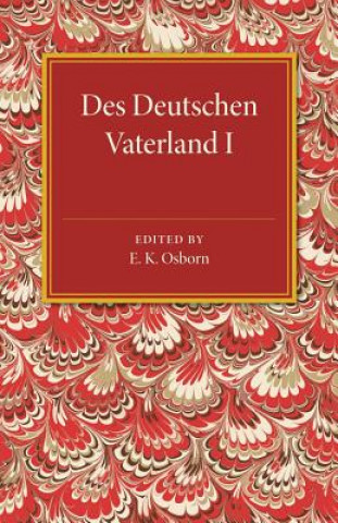 Książka Des Deutschen Vaterland: Volume 1 Georg Kamitsch