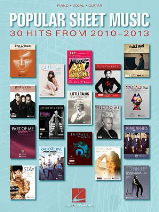 Libro Popular Sheet Music 30 Hits from 2010 to 2013 PVG Hal Leonard Publishing Corporation