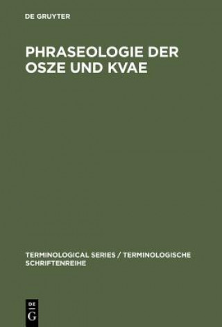 Książka Phraseologie der OSZE und KVAE Sprachendienst Des Auswärtigen Amts Der Bundesrepublik Deutschland