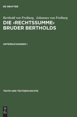 Könyv >Rechtssumme Berthold Von Freiburg