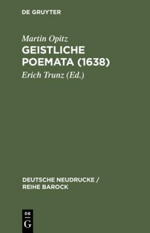 Kniha Geistliche Poemata (1638) Martin Opitz