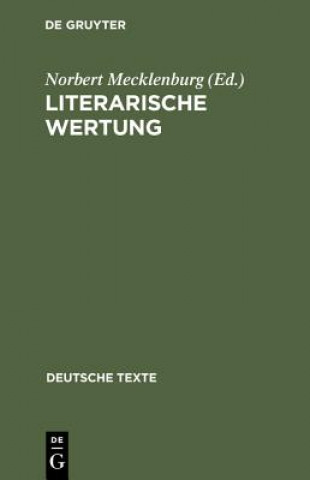 Livre Literarische Wertung Norbert Mecklenburg