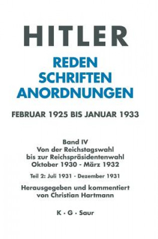 Carte Juli 1931 - Dezember 1931 Christian Hartmann