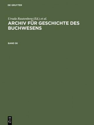 Book Archiv Fur Geschichte Des Buchwesens. Band 56 Björn Biester