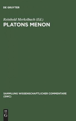 Kniha Platons Menon Reinhold Merkelbach