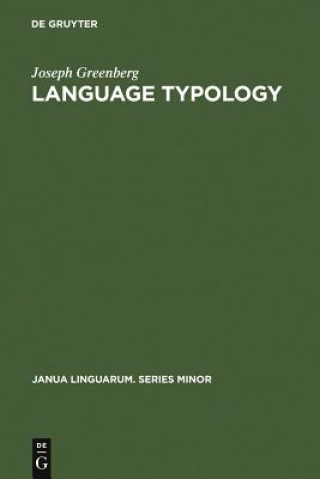 Książka Language Typology Joseph Greenberg