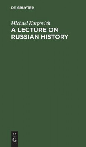 Kniha Lecture on Russian History Michael Karpovich