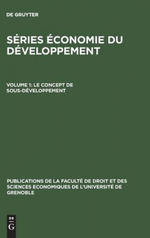 Könyv concept de sous-developpement De Gruyter