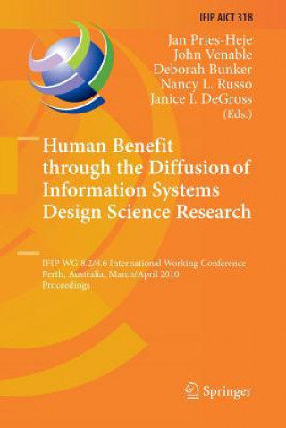 Buch Human Benefit through the Diffusion of Information Systems Design Science Research Deborah Bunker