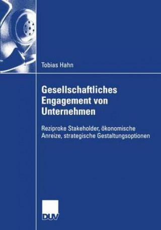 Kniha Gesellschaftliches Engagement Von Unternehmen Tobias Hahn