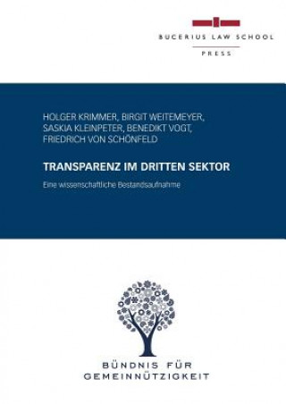 Kniha Transparenz Im Dritten Sektor Birgit Weitemeyer